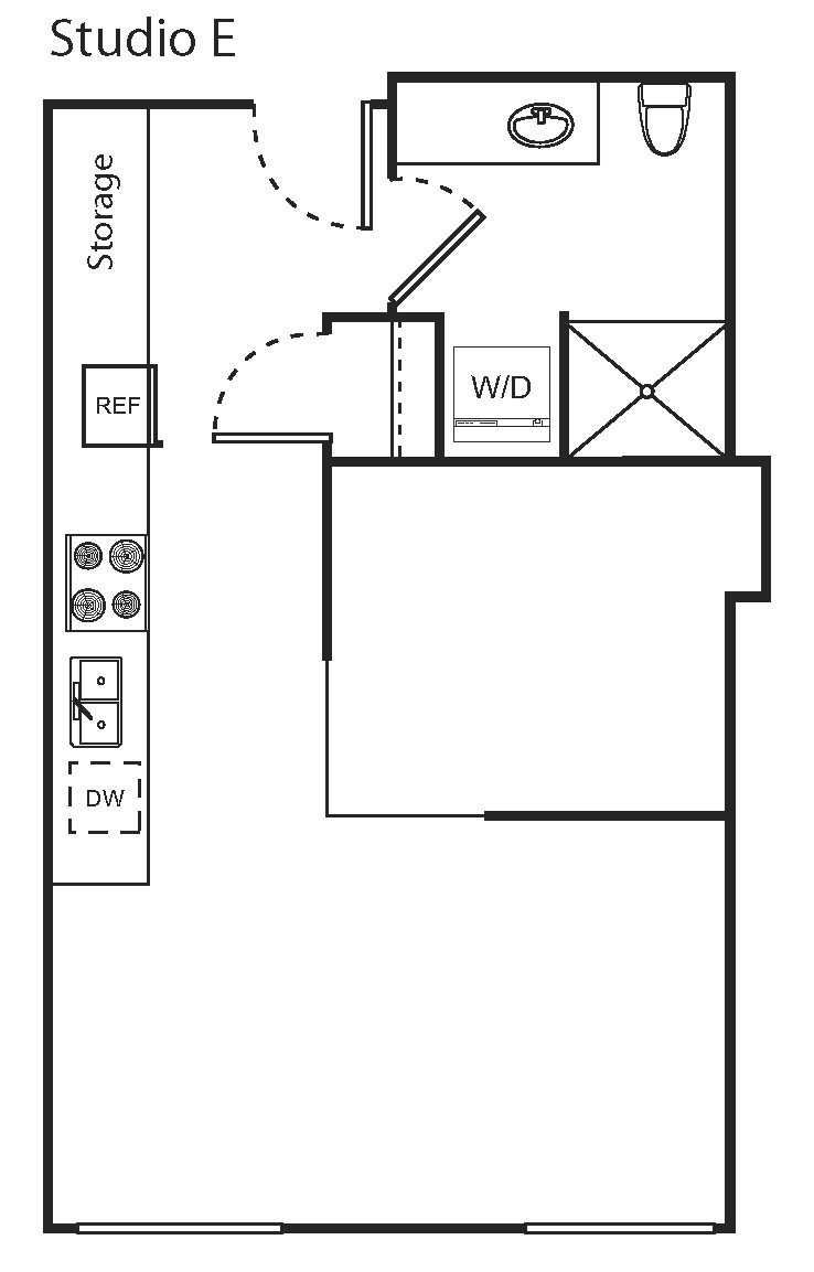 Urban One Bedroom E Urban 1 Bedroom, 1 Bath E